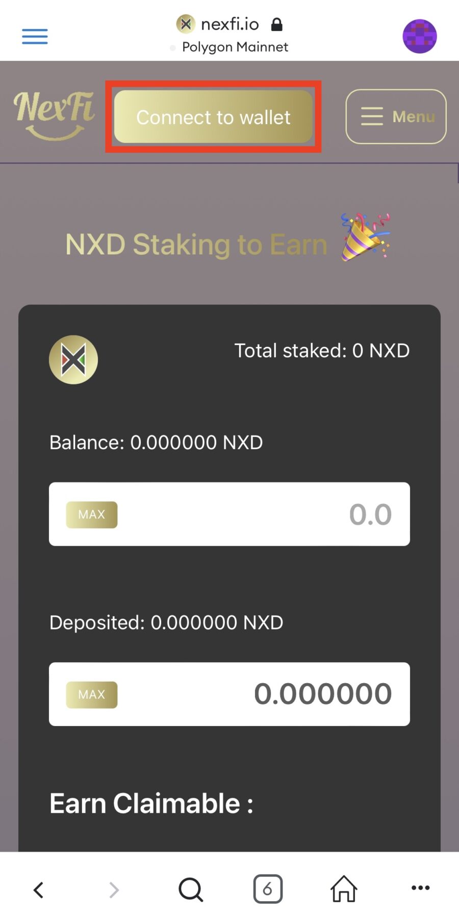 NexFi Trial-NXDのステーキング方法