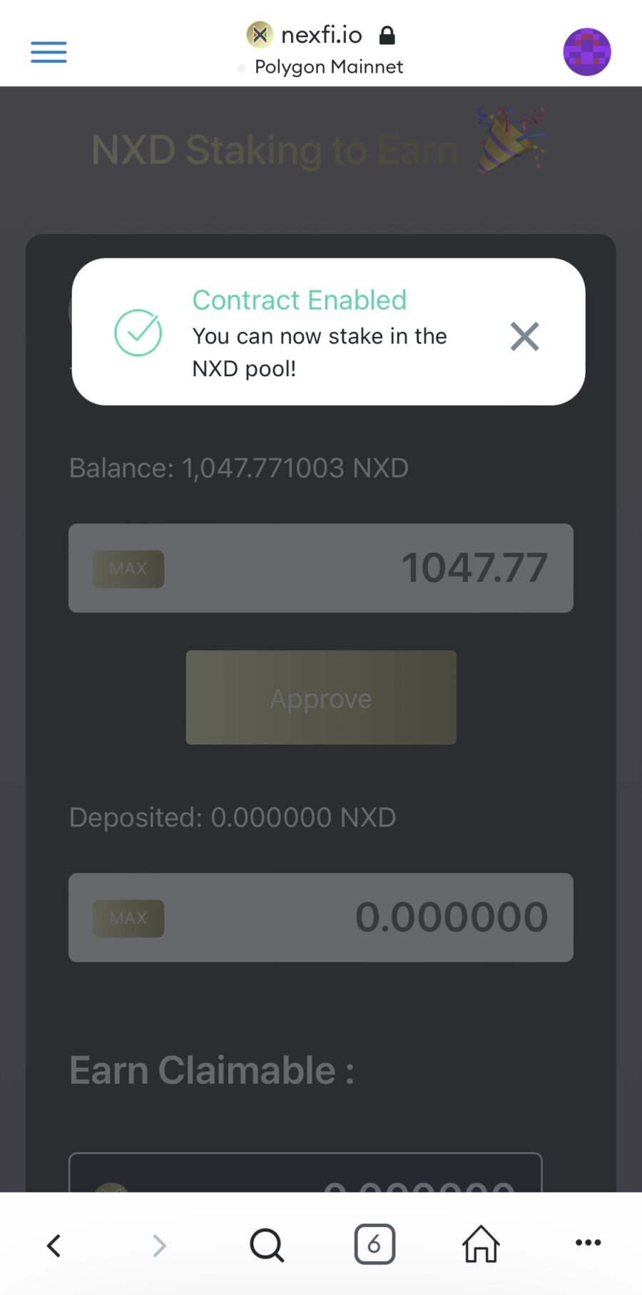 NexFi Trial-NXDのステーキング方法
