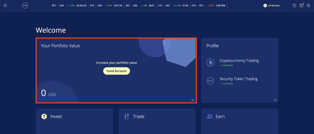 【INX ONE】ETHをUSDにコンバートして入金