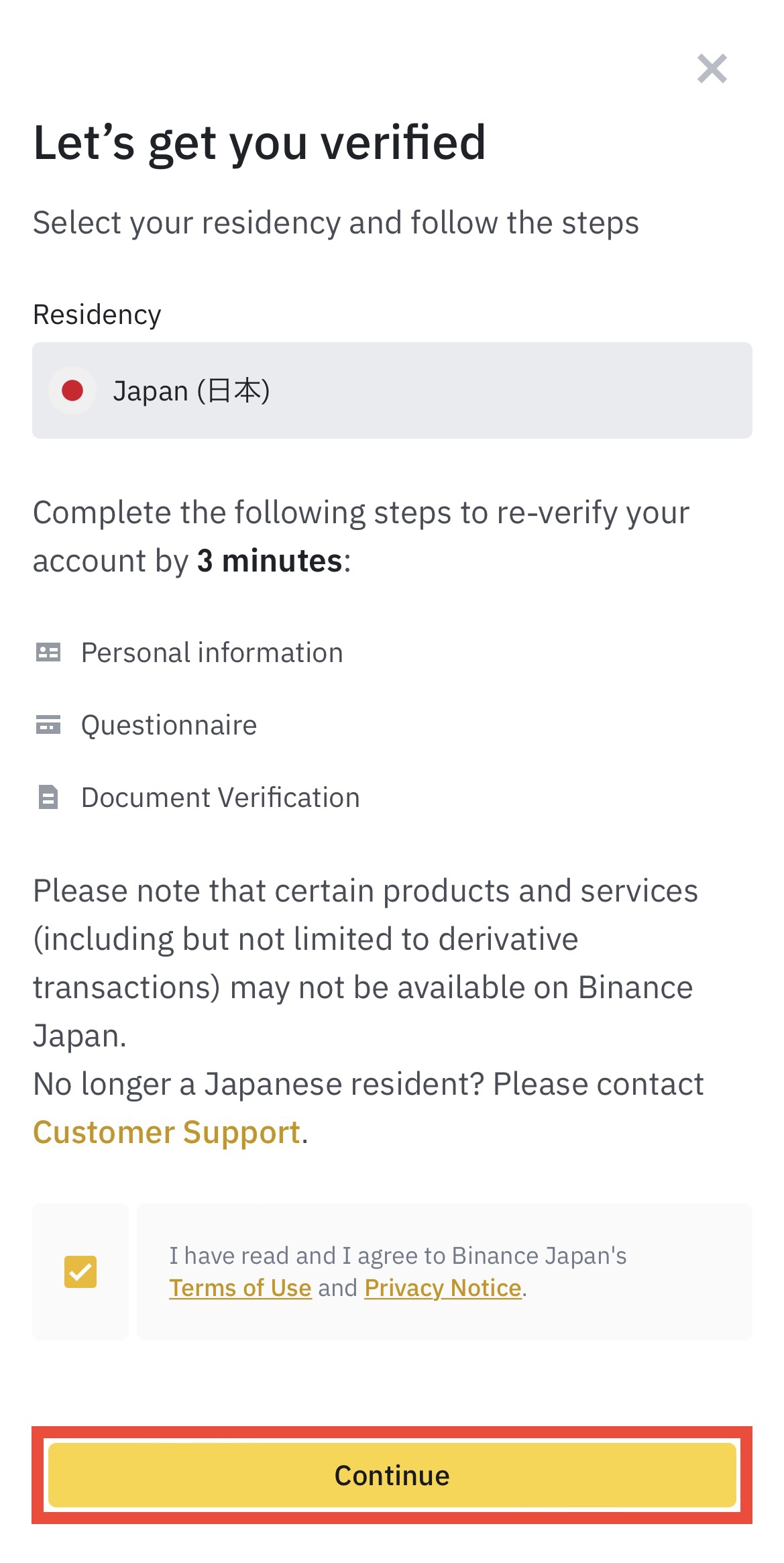Binance GlobalからBinance Japan（バイナンスジャパン）への移行方法