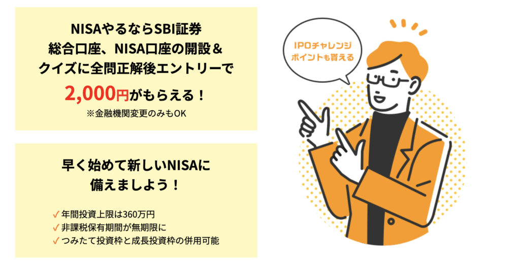 【SBI証券】NISAキャンペーン