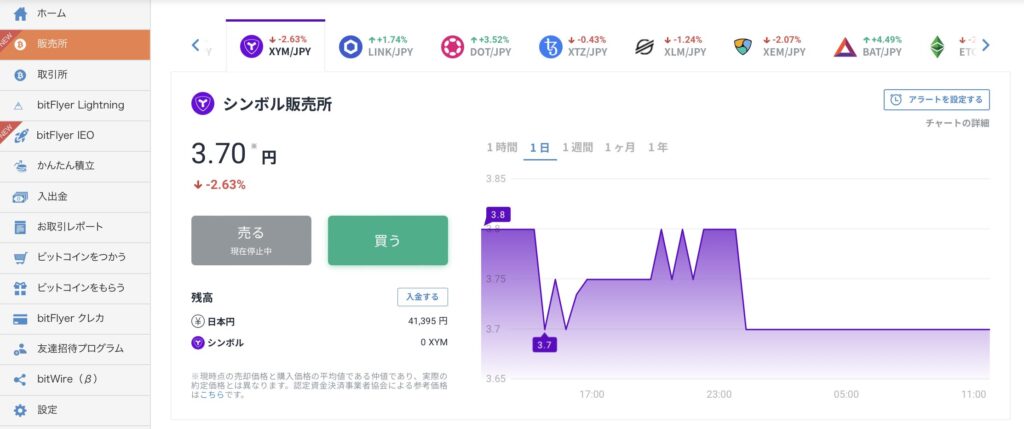 Xym Software ビットフライヤーでXYM(シンボル)が売れない?送金・換金方法を解説