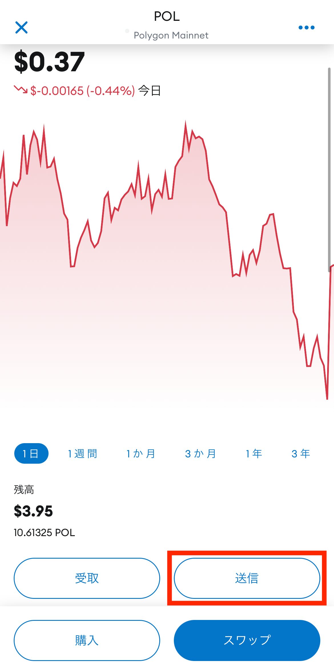 MetaMaskからビットバンクへPOL（MATIC）を送金