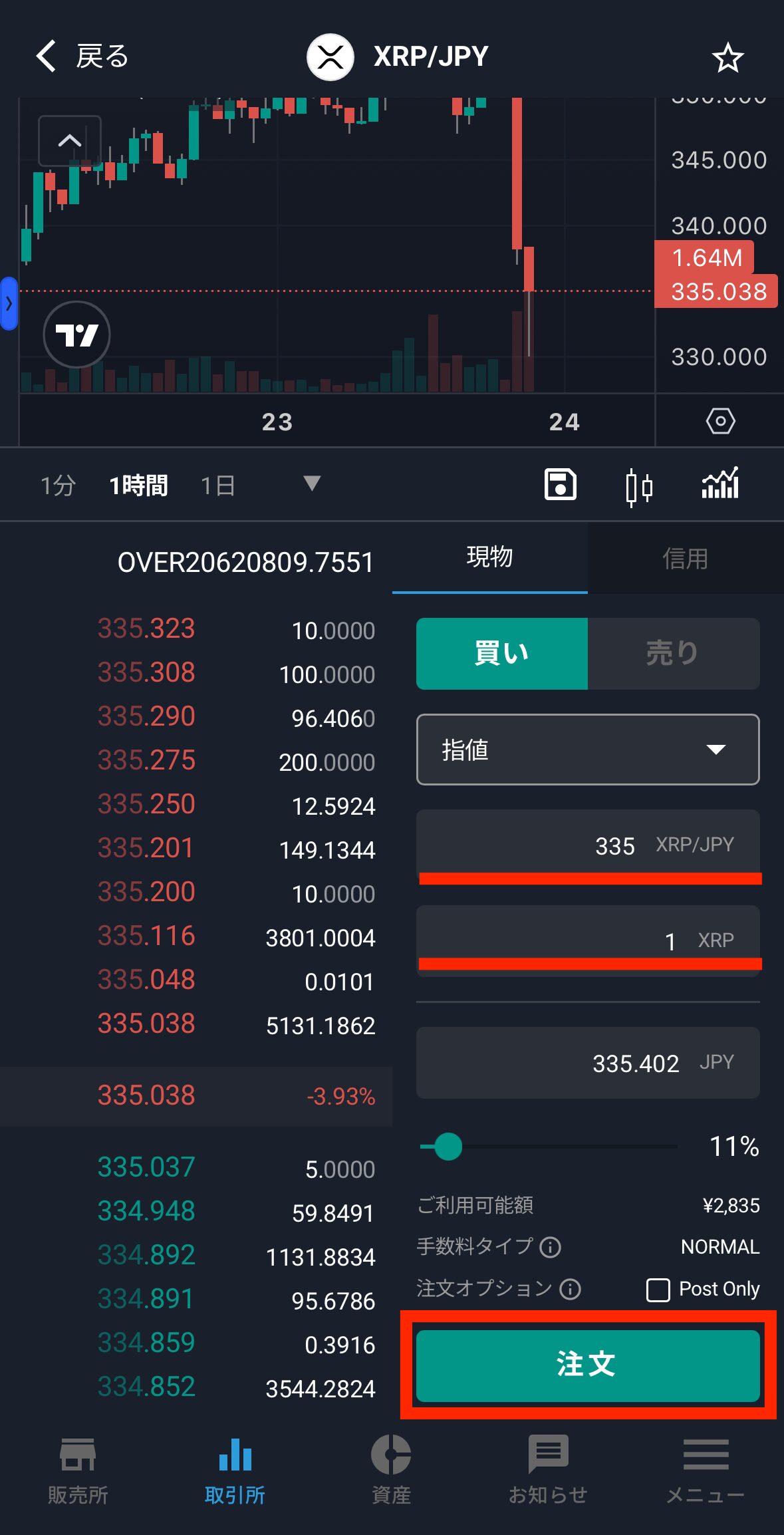 ビットバンクでXRPを購入