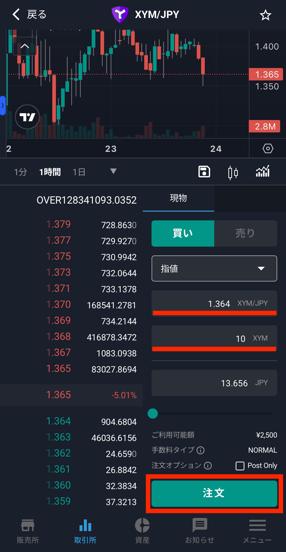 ビットバンクでXYMを購入
