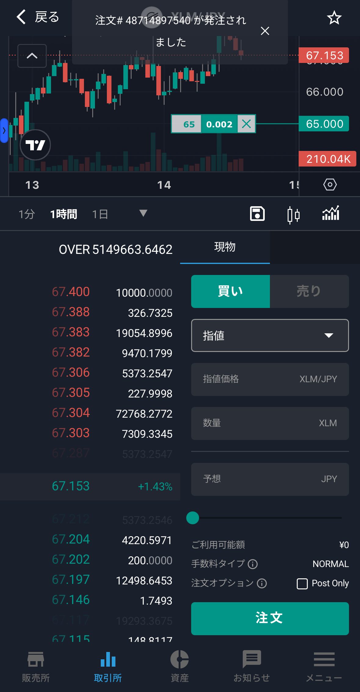 ビットバンクでXLM（ステラルーメン）を購入