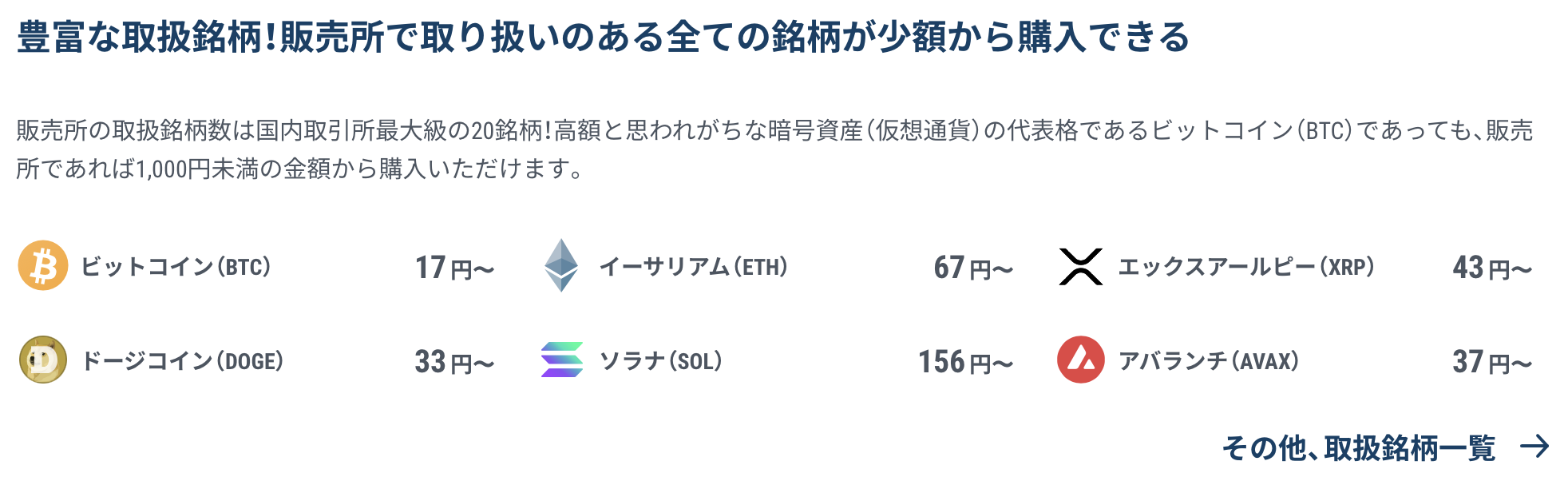 GMOコイン-販売所の最低購入金額