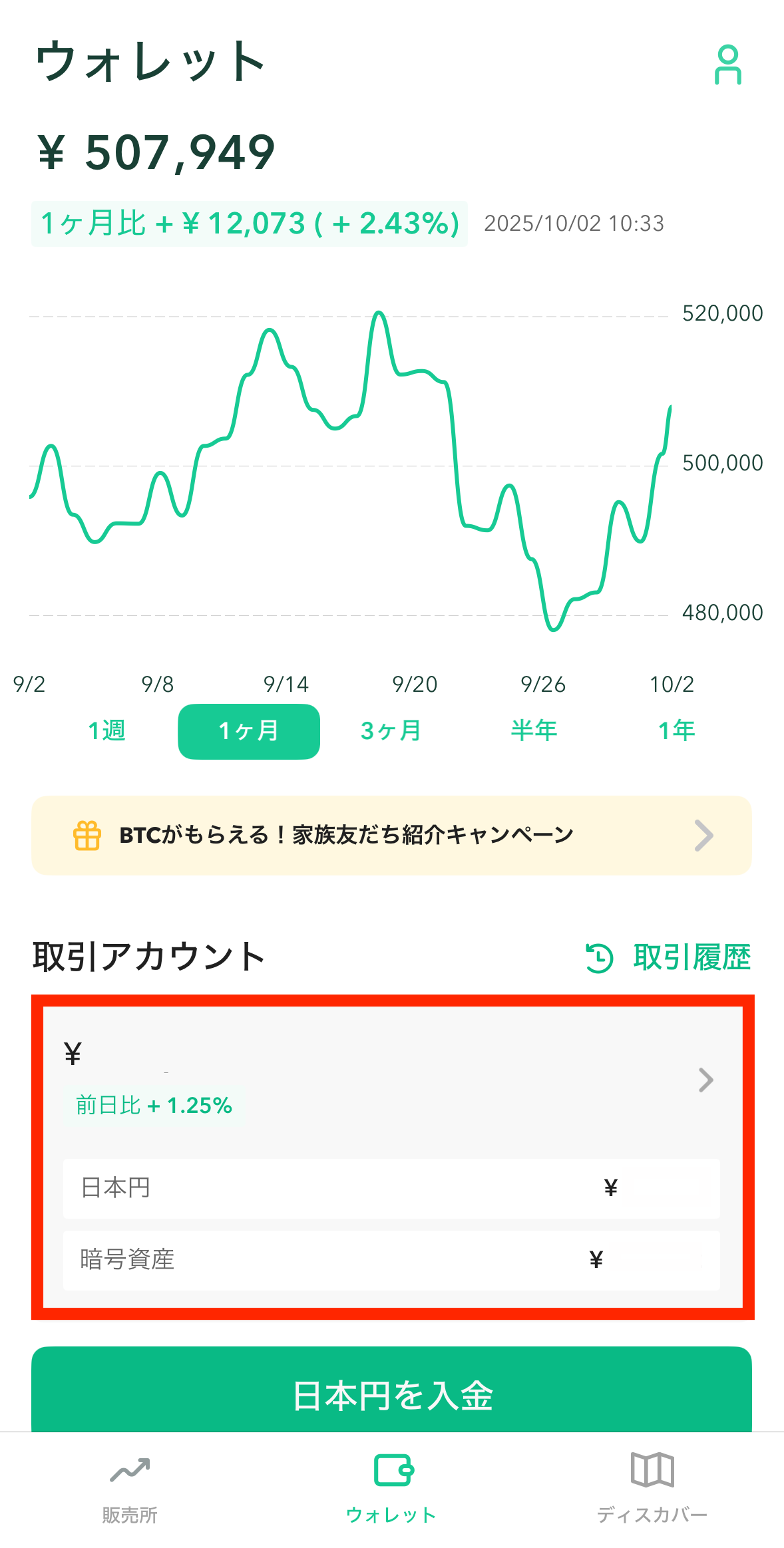 エクウィズからコインチェックへBCトークンを送金