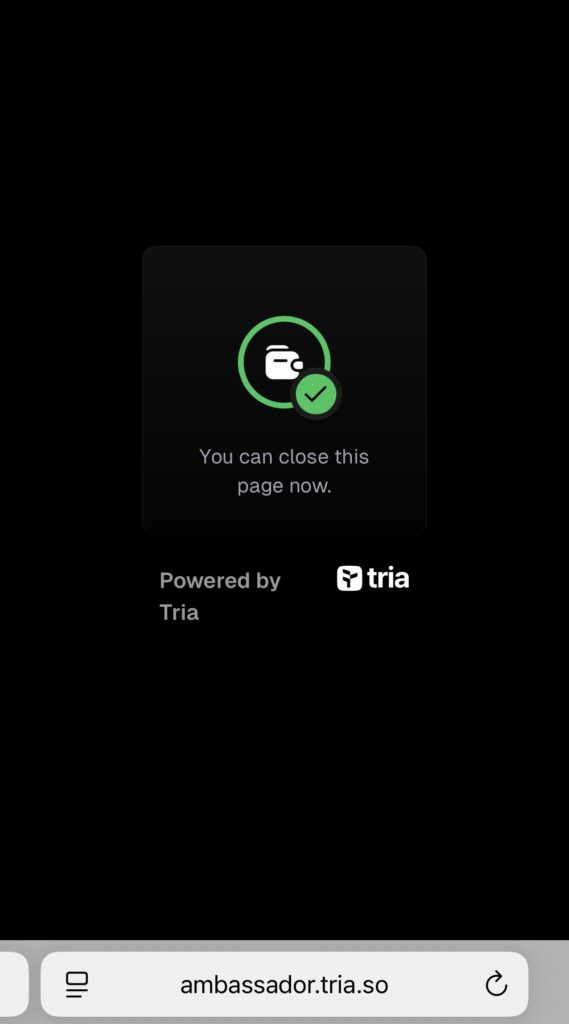 【Tria】アンバサダー登録